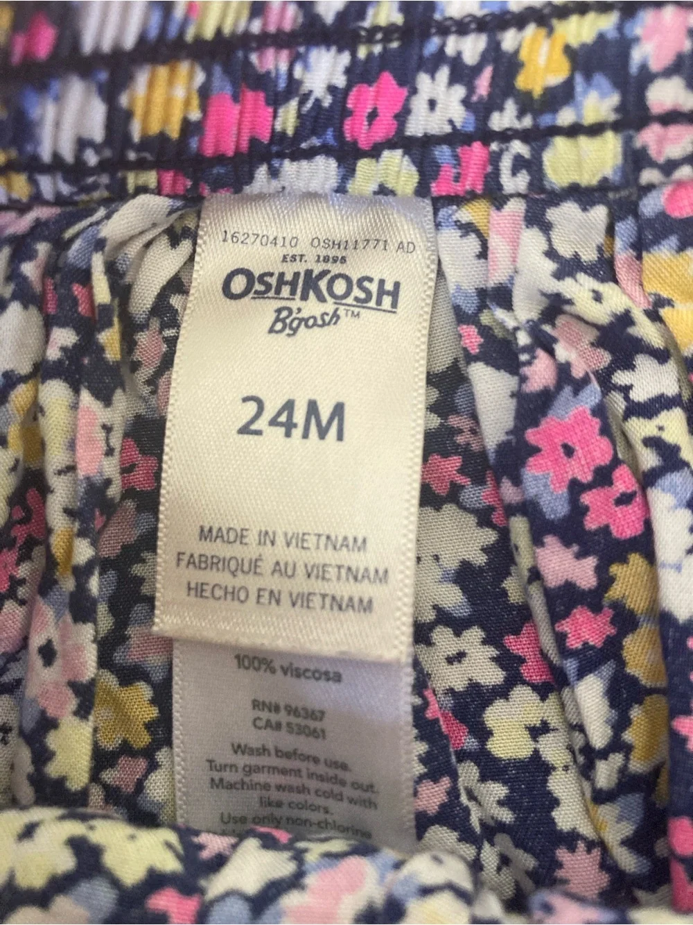 OshKosh B'gosh Multicolor Floral Elastic Waist Flowy Skirt